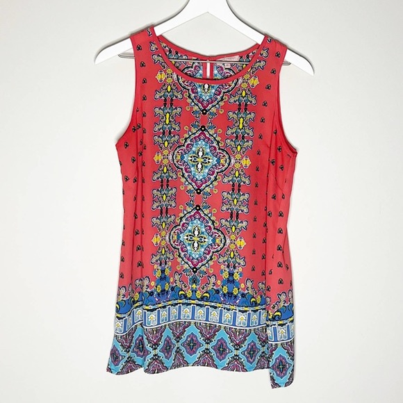 Saint Tropez West Floral Print Tank Top Blouse (Size M) - Picture 1 of 7